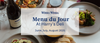 Menu du Jour at Harry’s Deli